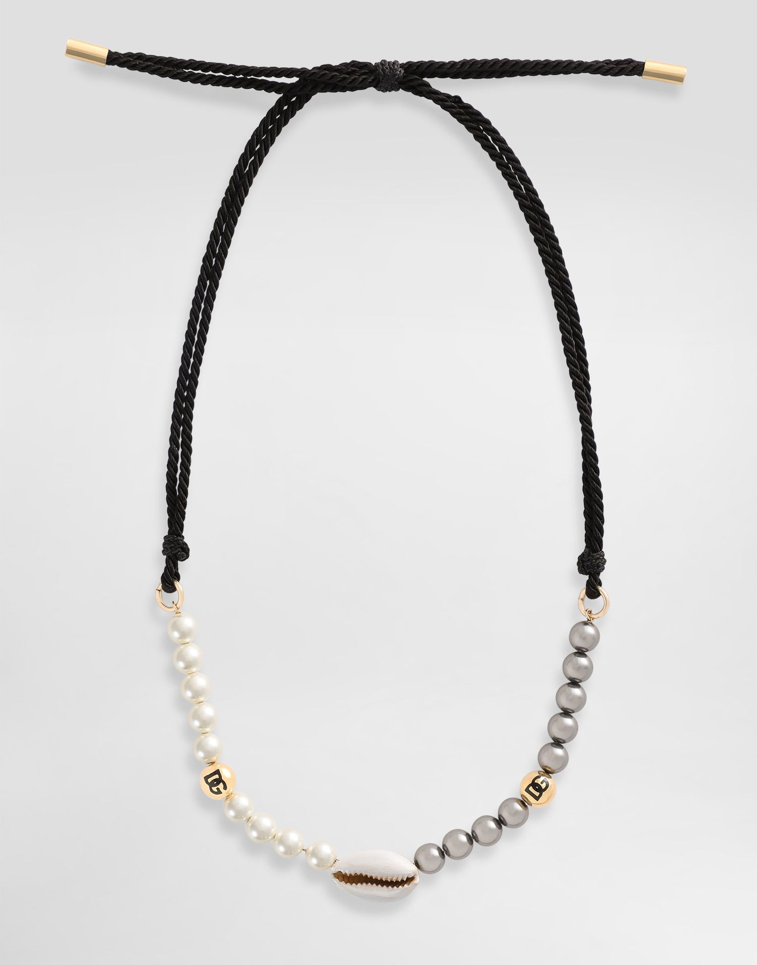 Колие Dolce & Gabbana Dolce & Gabbana DG Cord and Pearl Necklace Черно | WNR5C3W1111N0011, 0