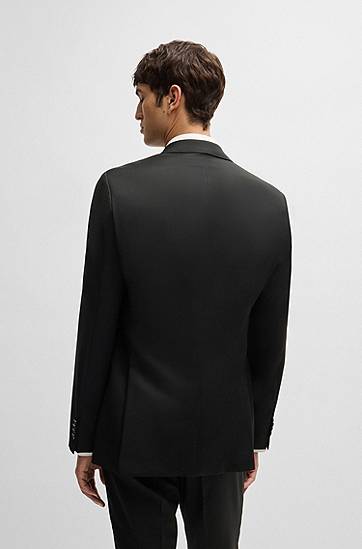 Яке BOSS BOSS Virgin-Wool Serge Regular-Fit Suit Jacket Черно | 50469172, 1
