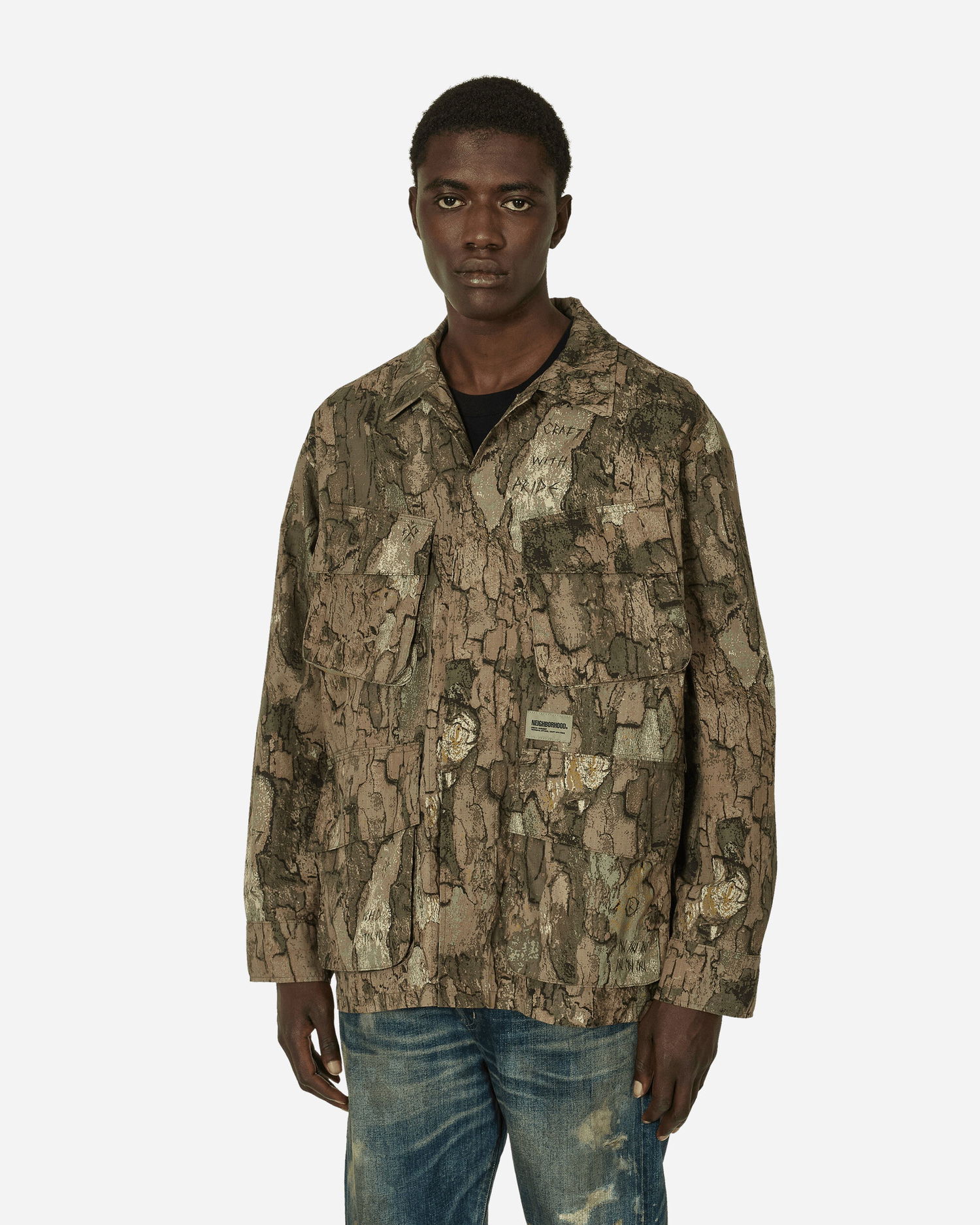 Яке Neighborhood Fatigue Jacket Camouflage Зелено | 241AQNH-JKM02 CM, 0