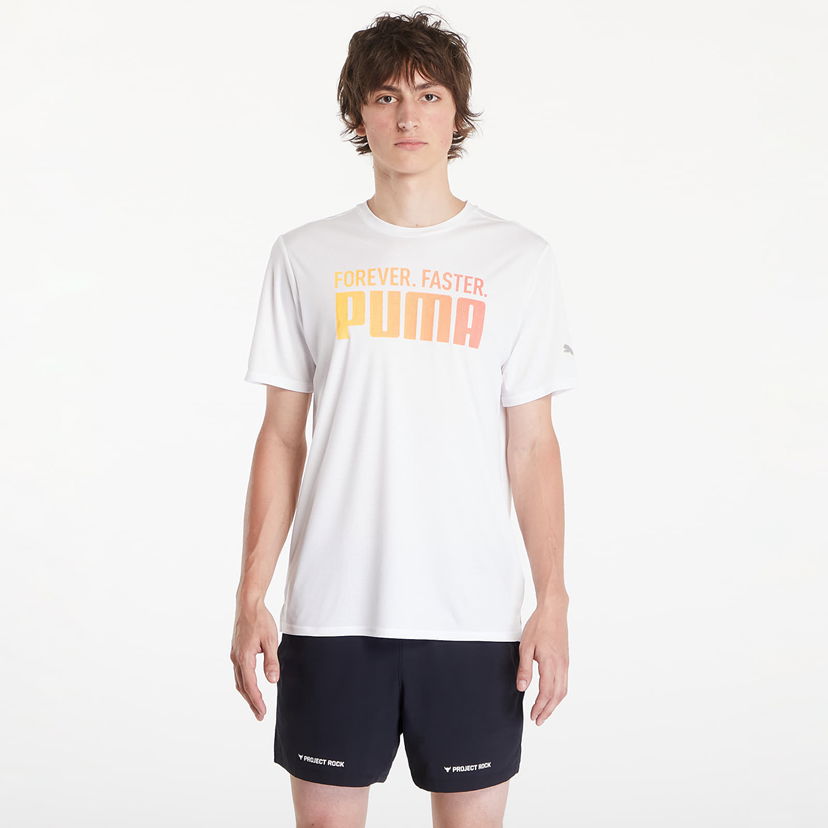 Тениска Puma Run Favorties Forever Faster Tee M White Бяло | 52614602