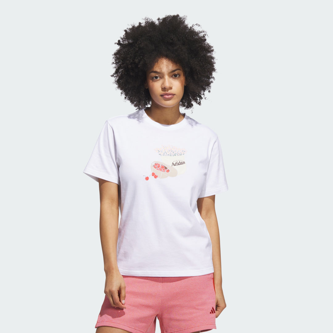 Тениска adidas Performance Farmers Market Graphic Tee Бяло | JN2543, 0