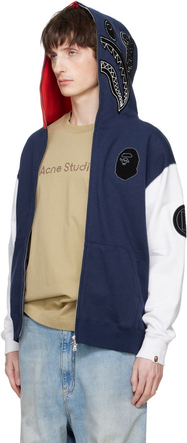 Суитчър BAPE Shark Full Zip Hoodie Синьо | 001ZPK70115301M, 3