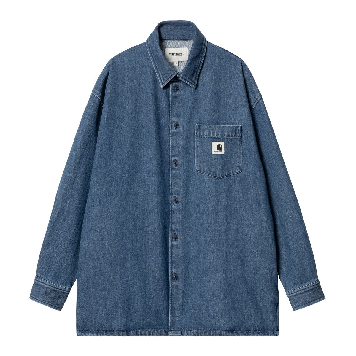 Риза Carhartt WIP Stone Washed Denim Shirt Jacket Синьо | I033775_6, 0