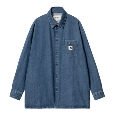 Риза Carhartt WIP Stone Washed Denim Shirt Jacket Синьо | I033775_6, 0
