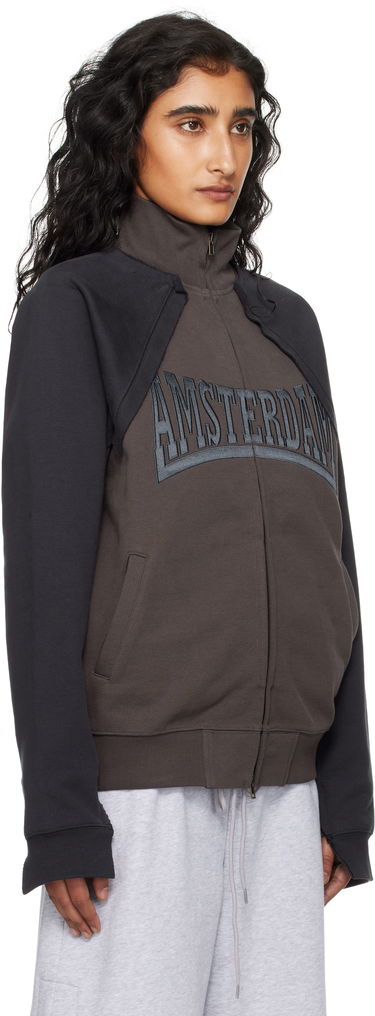 Яке VETEMENTS VETEMENTS Patched Zip-Up Jacket Кафяво | UH76ZU760CB, 1