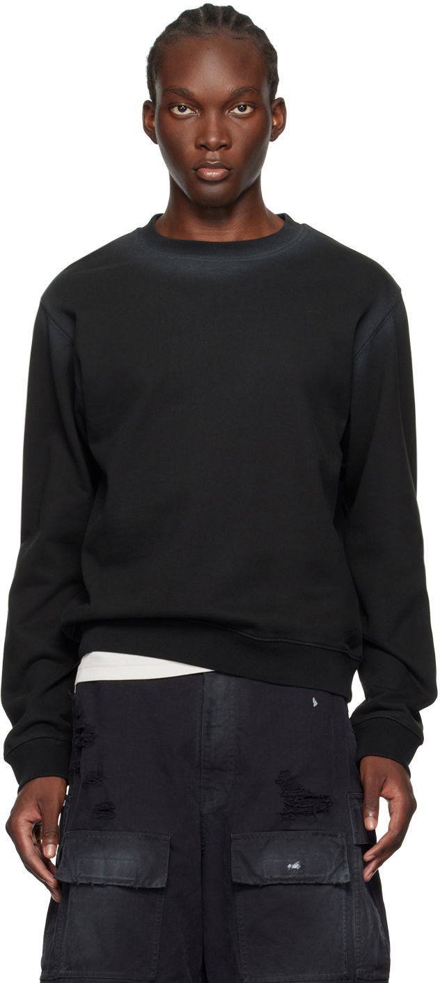 Пуловер We11done Faded Sweatshirt Черно | WD-TS2-24-721-U-BK, 0