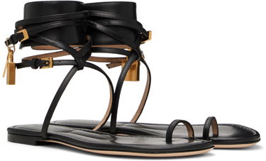 Аксесоари Tom Ford TOM FORD Soft Calf Ankle Wrap Sandals Черно | W3669-LCL002G, 3