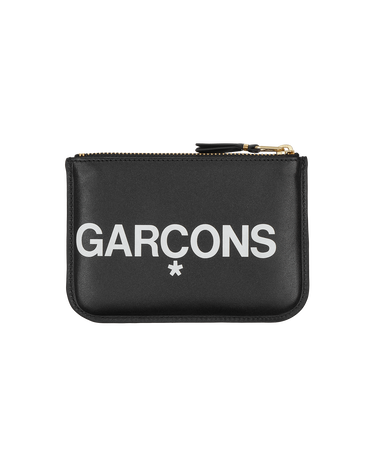 Портфейл Comme des Garçons Huge Logo Zip Pouch Черно | SA8100HL 1, 2