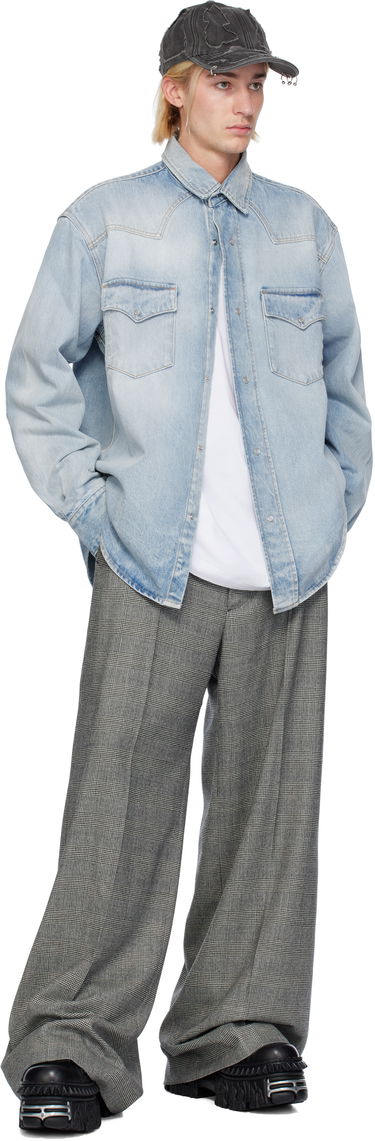 Риза VETEMENTS VTMNTS Flap Pocket Denim Shirt Синьо | VL22SH600L, 3