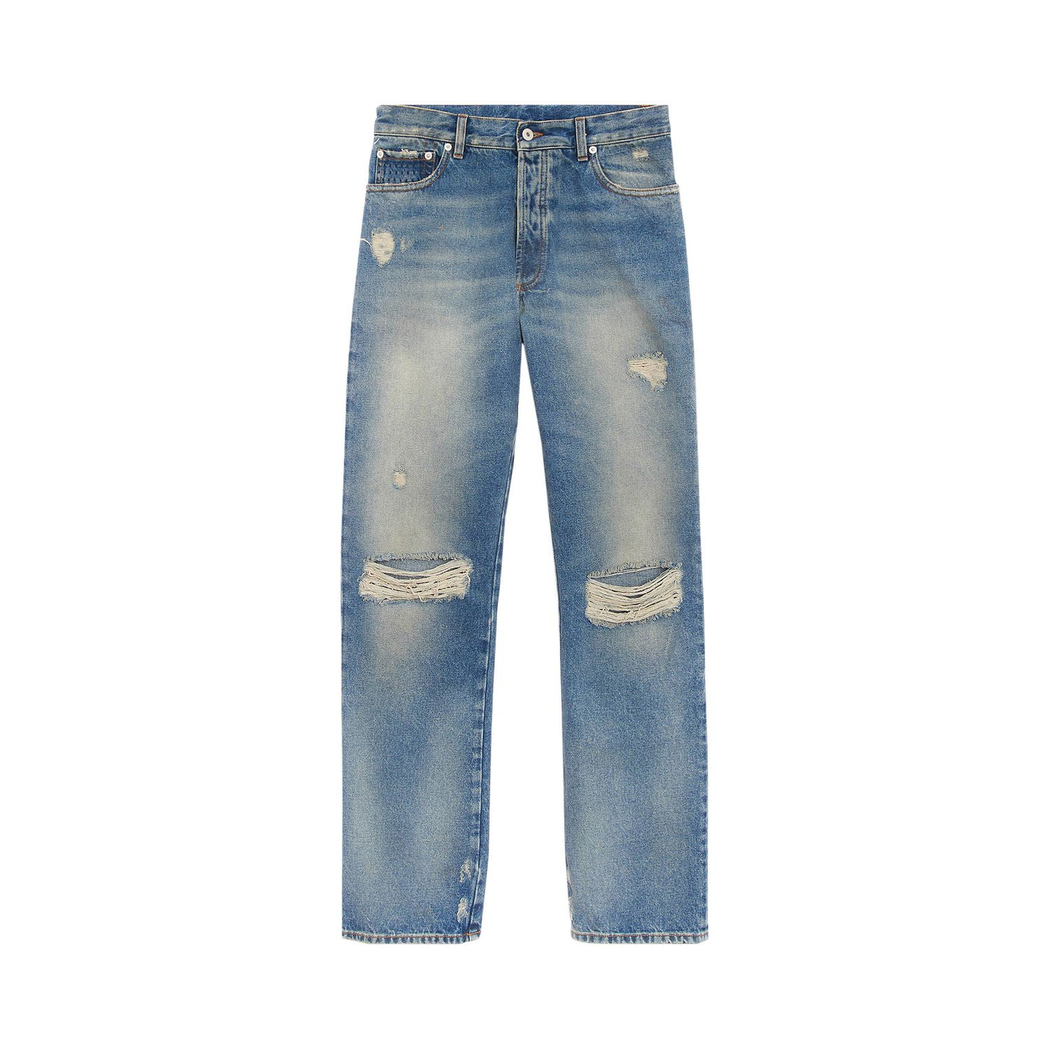 Дънки HERON PRESTON Distressed Regular Jeans Синьо | HMYA011F22DEN0034000, 1