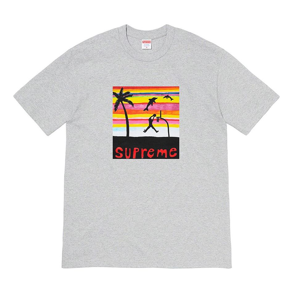 Тениска Supreme Dunk Print Graphic T-Shirt Сиво | SUP-SS21-635, 0