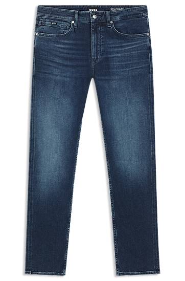 Дънки BOSS Delaware slim-fit jeans in soft-touch denim Синьо | 50549814, 0