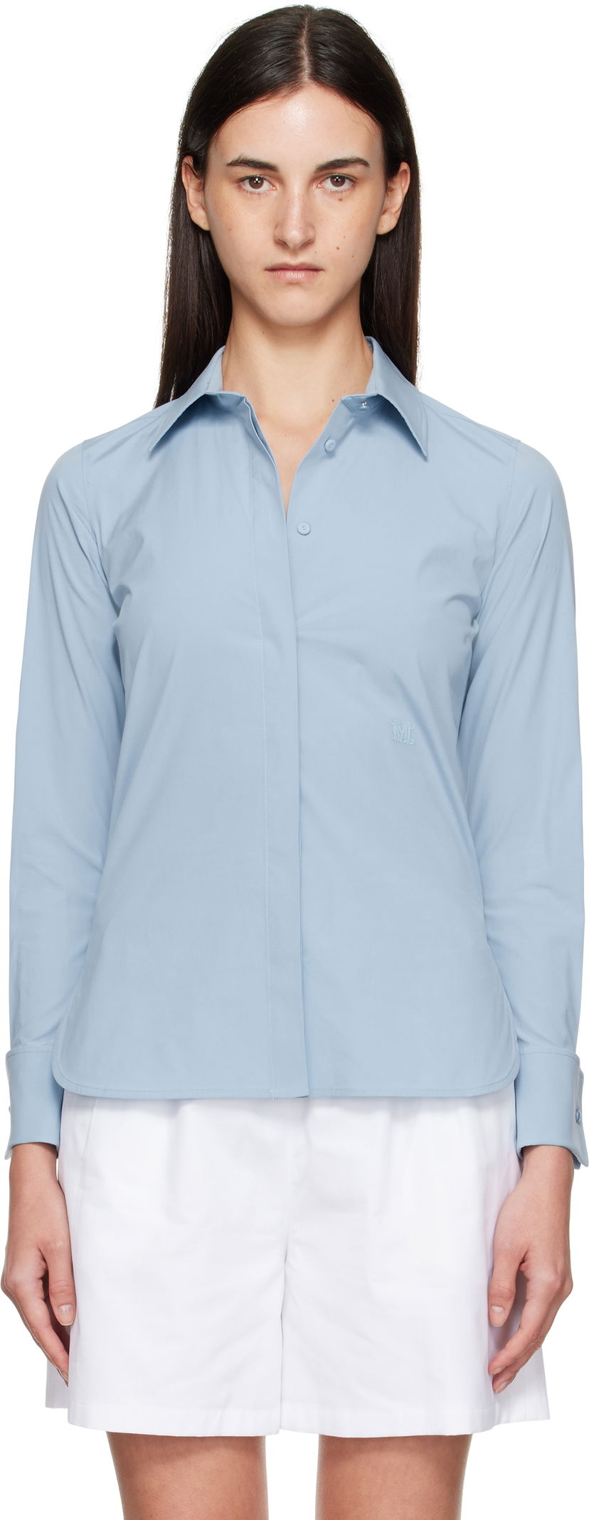 Риза Max Mara Max Mara Knut Shirt Синьо | 2521116031600