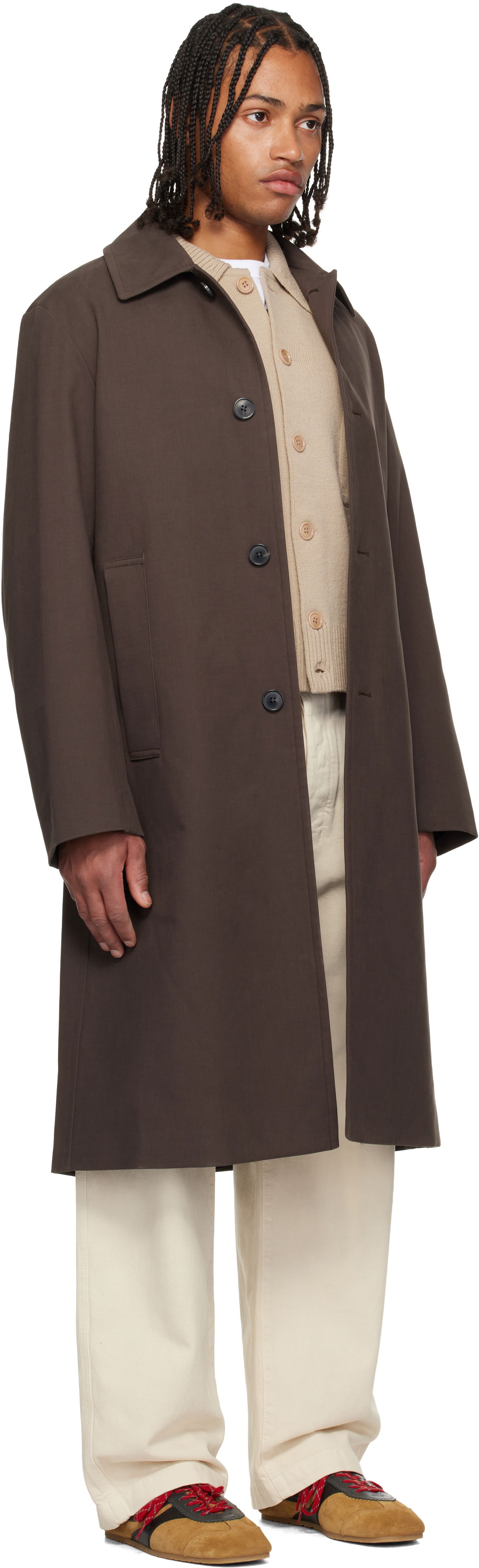 Палта Dries Van Noten Dries Van Noten Cotton Canvas Coat Кафяво | 252-020243-2106, 1