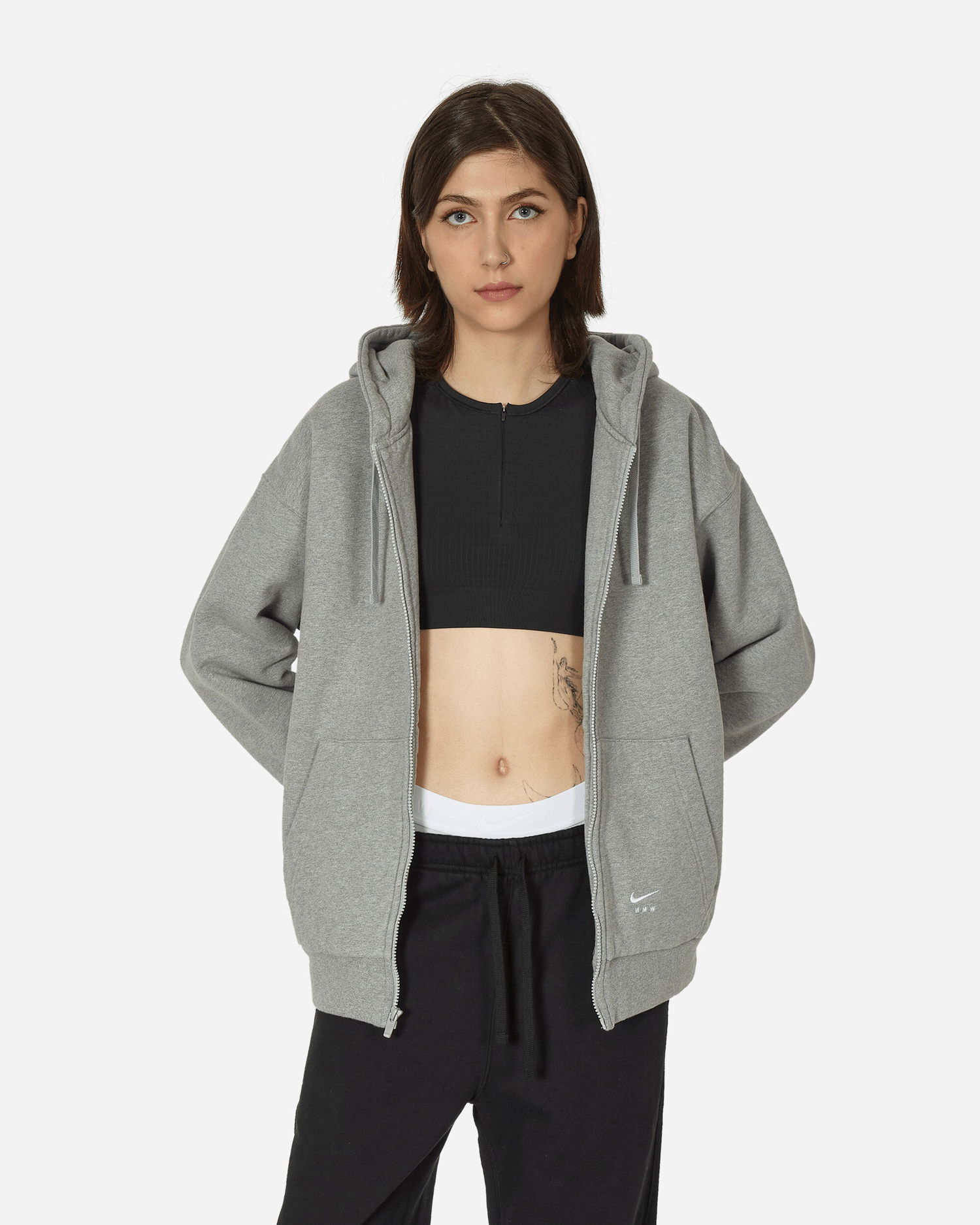 Суитчър Nike MMW Full-Zip Fleece Hoodie Grey Heather Сиво | DR5362-050, 0