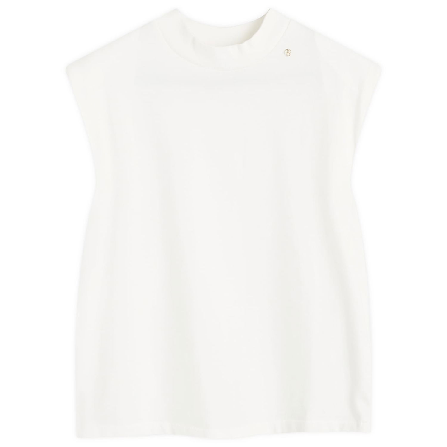 Потник Anine Bing Sleeveless Mock Neck T-Shirt Бяло | A-08-10035-IVY1, 1