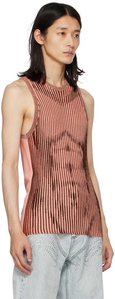 Потник Jean Paul Gaultier Jean Paul Gaultier Metallic Ribbed Tank Top Розово | 23/12-H-TO059-M045-2160, 1