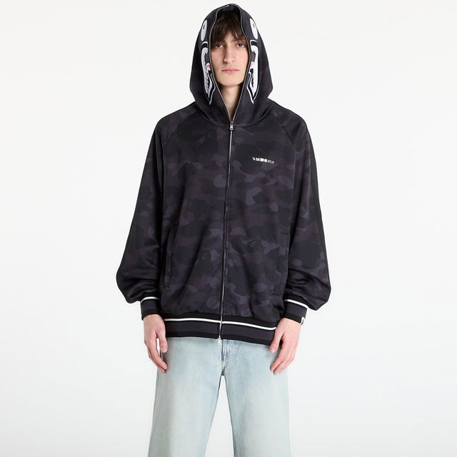 Color Camo Shark Relaxed Fit Hoodie Track Jacket