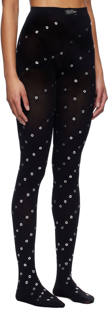 Чорапи We11done We11done Eyelet Tights Черно | WD-LE0-25-285-W-BK, 1
