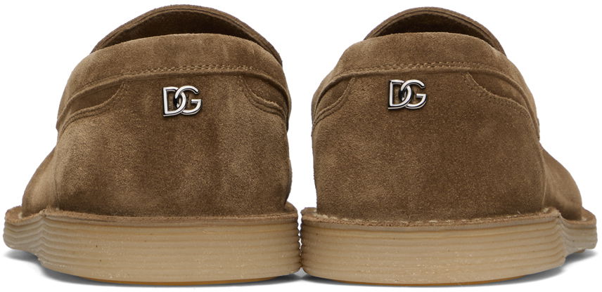 Кецове и обувки Dolce & Gabbana Florio Ideal Suede Loafers Кафяво | A50593AS707, 1