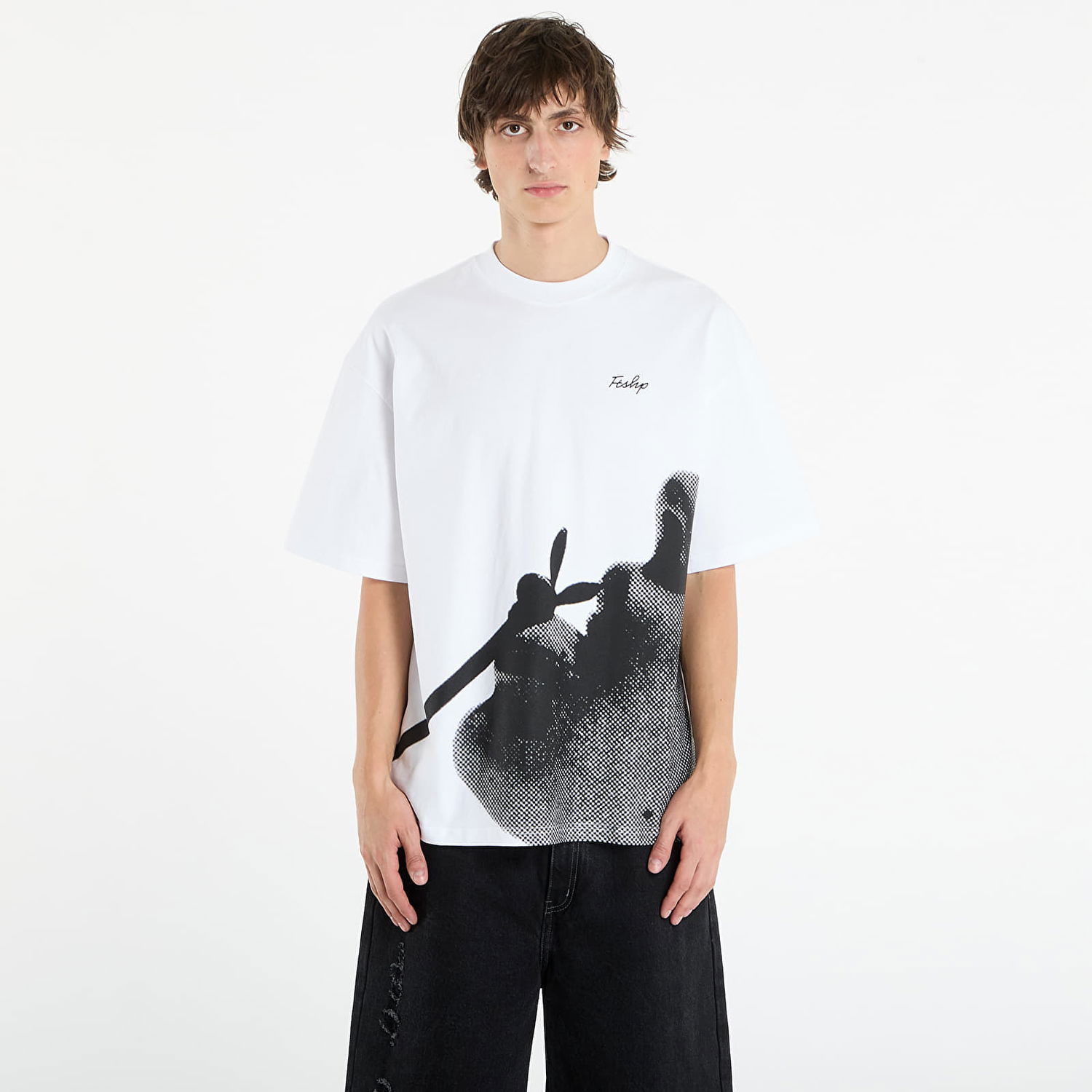 Тениска Footshop Playboy x FTSHP Straw T-Shirt UNISEX White Бяло | FTSHP_530, 0