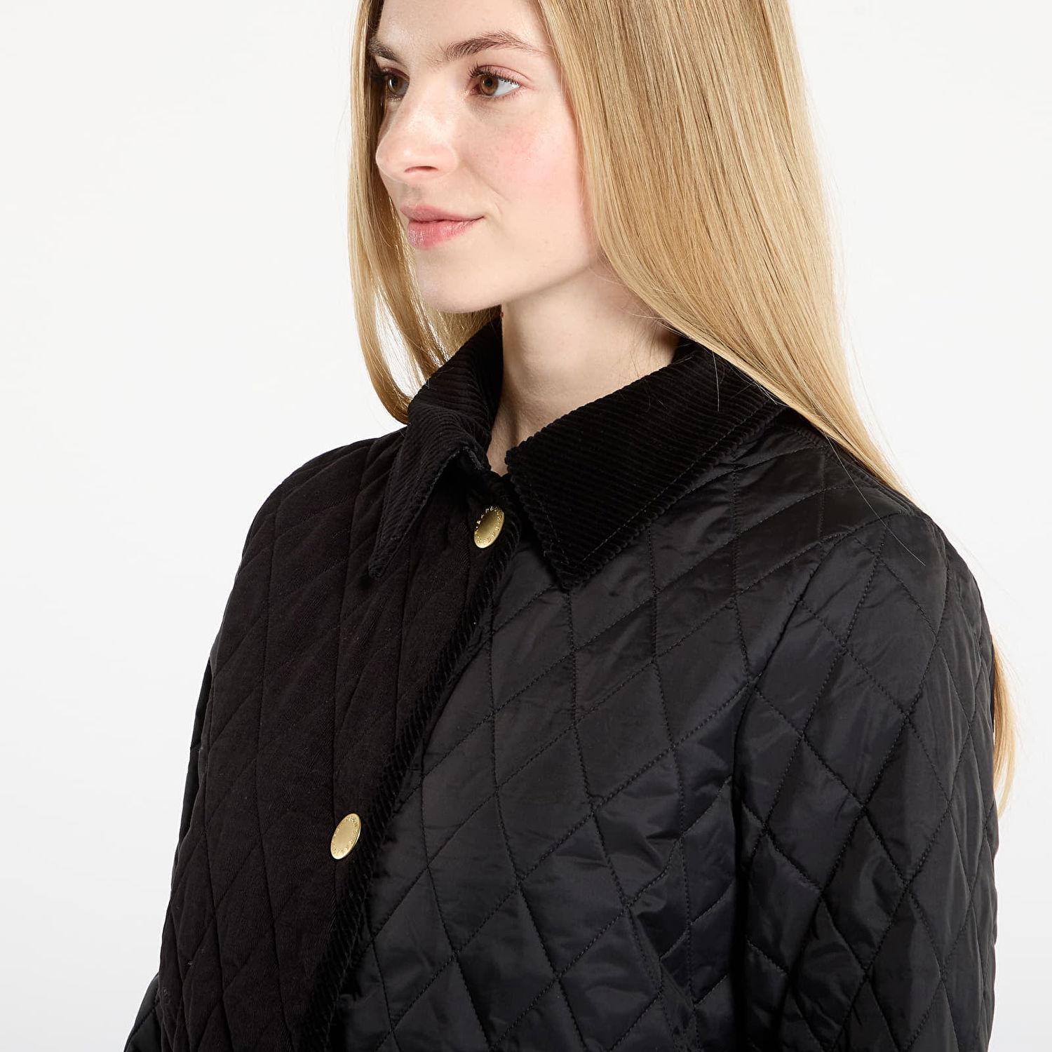 Яке Barbour Marla Quilted Jacket with Corduroy Trim Черно | LQU1836BK91, 1