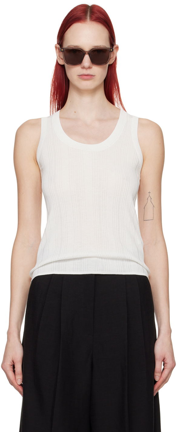 Потник Max Mara Weekend Max Mara Ceylon Tank Top Бяло | 2415361022600001, 0