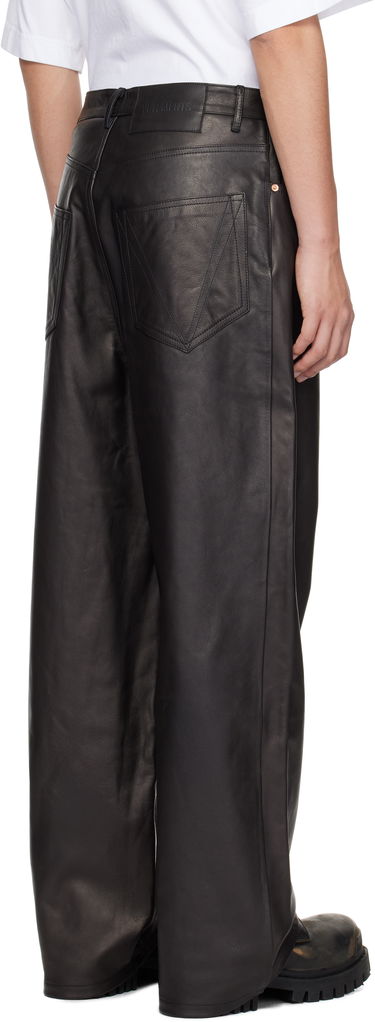 Панталони VETEMENTS Vetements Grained Leather Pants Черно | UA66PA200B, 2