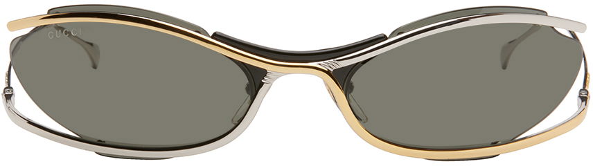 Слънчеви очила Gucci Oval Сиво | GG1487S, 0