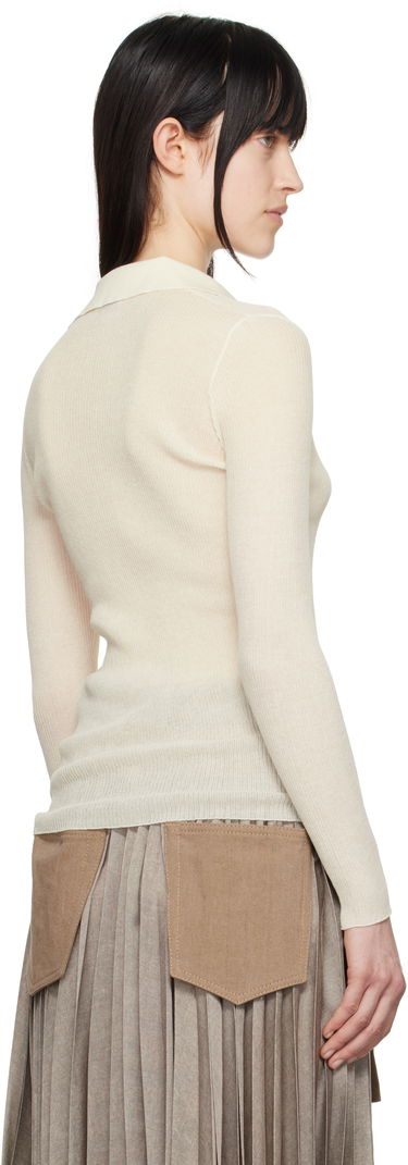 Пуловер Moncler Moncler Long Sleeve Knit Polo Бежово | K10939A00005M1732, 2