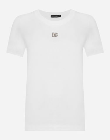 Тениска Dolce & Gabbana T-shirt M/corta Giro Бяло | F8U08ZG7B3UW0800, 0