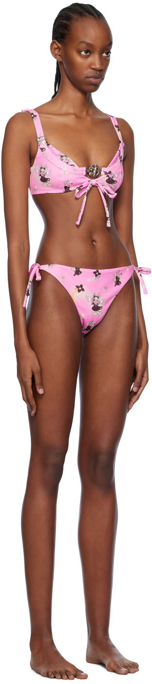 Бански Chopova Lowena Suski Print Bikini Розово | 6418, 1