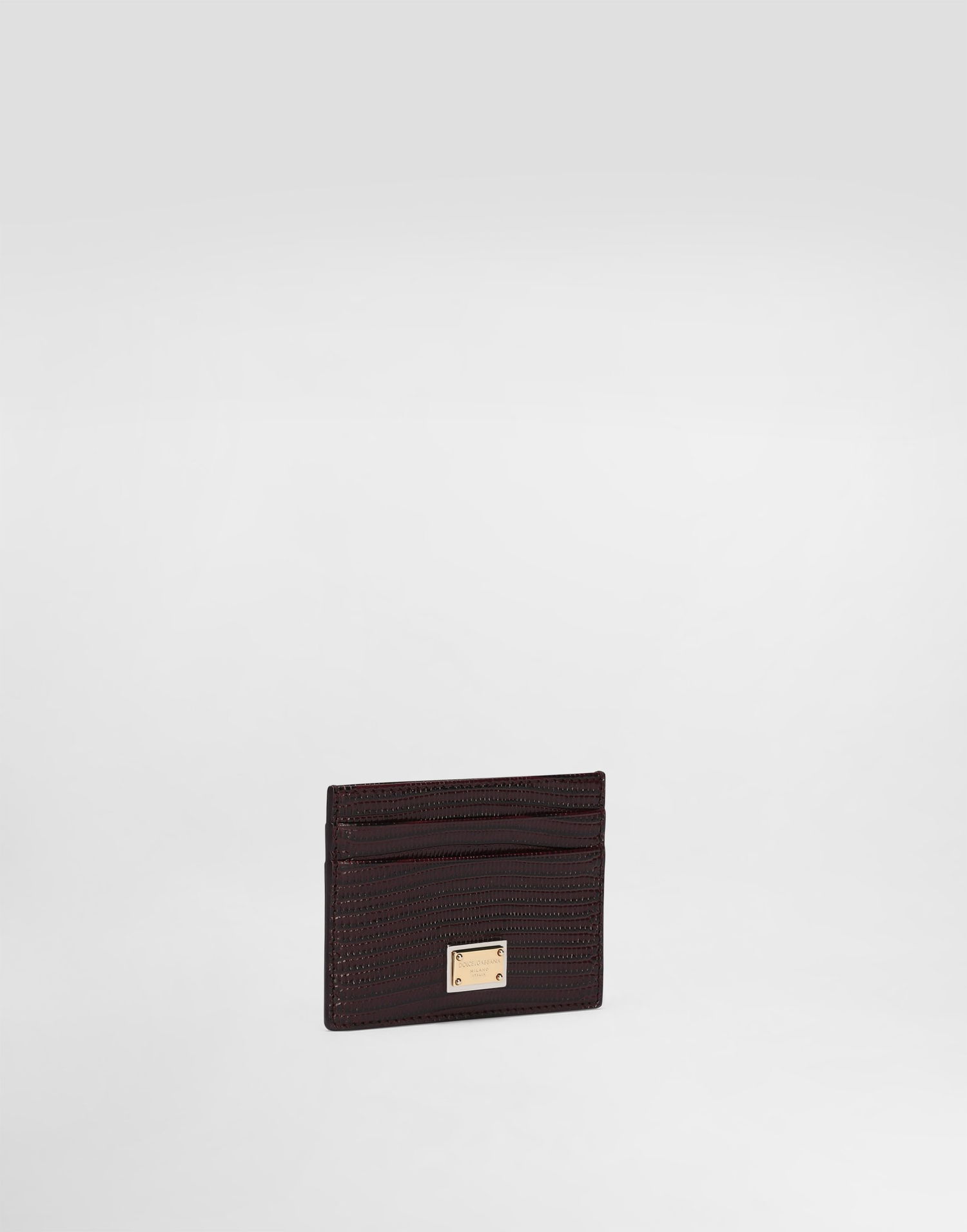 Портфейл Dolce & Gabbana Dolce & Gabbana Iguana-Print Leather Card Holder Кафяво | BI0330A109580342, 1