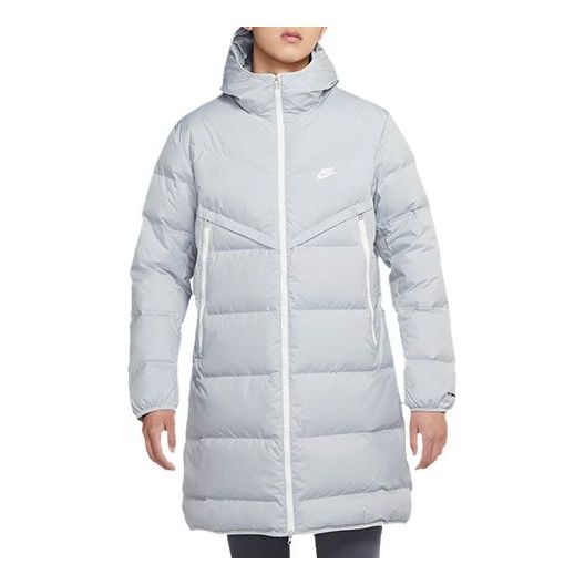 Пухо яке Nike Sportswear Hooded Down Parka Сиво | DD6789-077, 0