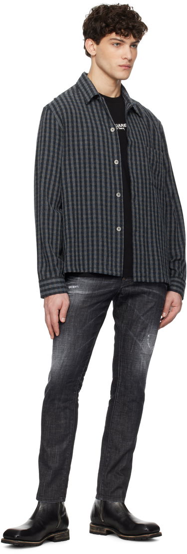 Дънки DSQUARED2 Dsquared2 Easy Wash Skater Jeans Черно | S74LB1617_S30357, 3