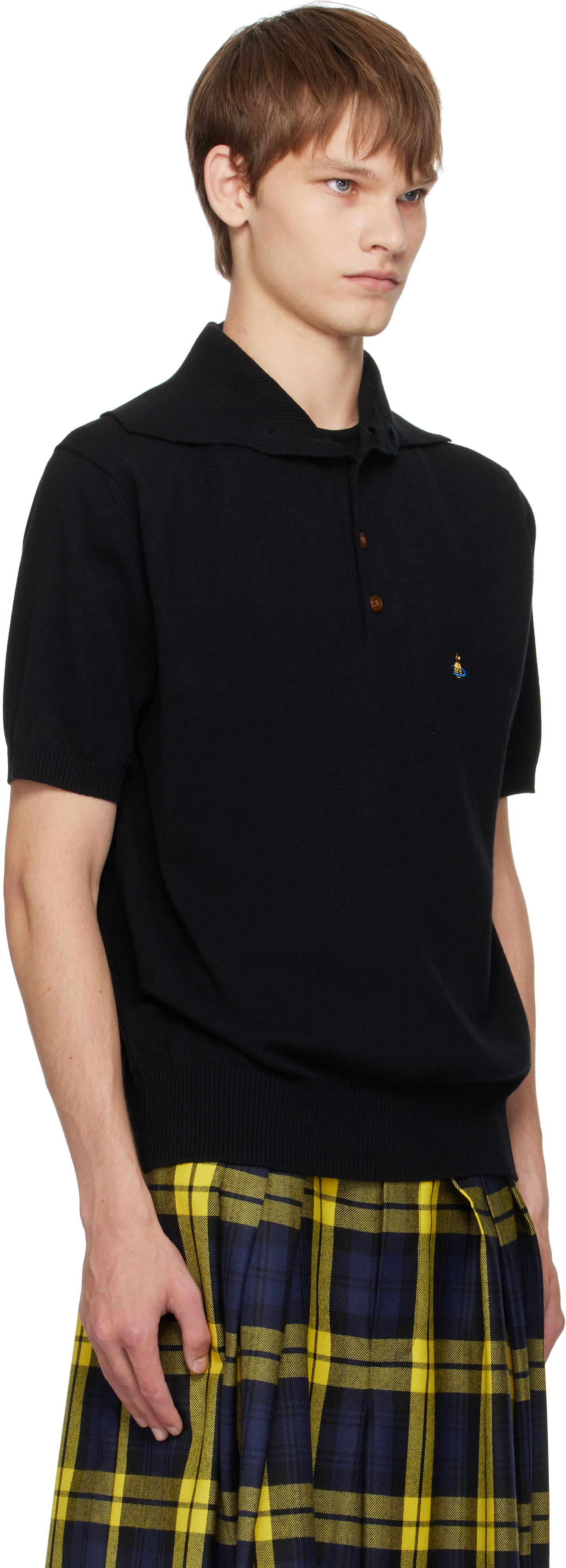 Поло тениска Vivienne Westwood Vivienne Westwood Alex Knit Polo Черно | 2701001P-Y001V-, 1