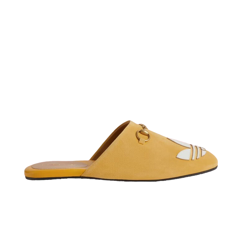 Кецове и обувки Gucci adidas x Trefoil Slipper "Yellow Suede" Жълто | 702211DE8X07660