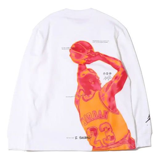 Тениска Jordan Air Jordan Long Sleeve T-Shirt Бяло | DH8807-100