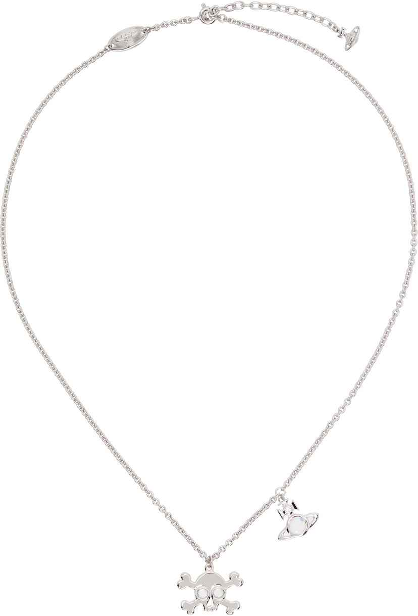 Колие Vivienne Westwood Vivienne Westwood Franky Skull and Orb Pendant Necklace Металик | 630203FY-01P102-