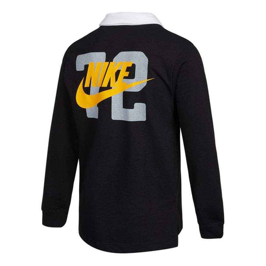 Поло тениска Nike Sportswear Rugby Long Sleeve Polo Черно | DD6180-010, 0