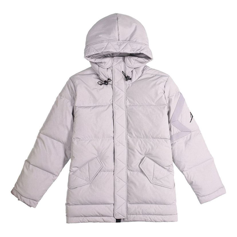 Пухо яке Jordan Jordan Wings Outdoor Mid-Length Hooded Down Jacket Сиво | BQ4171-059