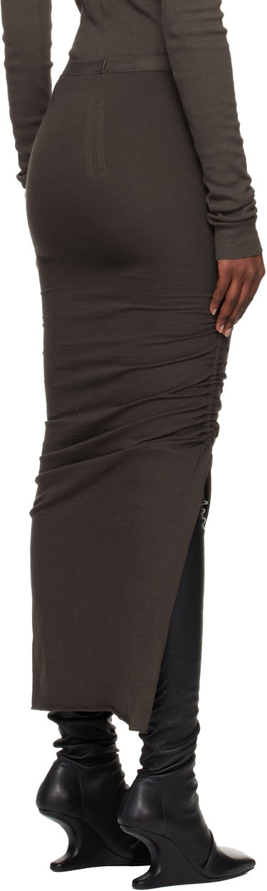 Пола Rick Owens DRKSHDW Concordians Soft Edfu Midi Skirt Кафяво | DS02E7335 RN, 2