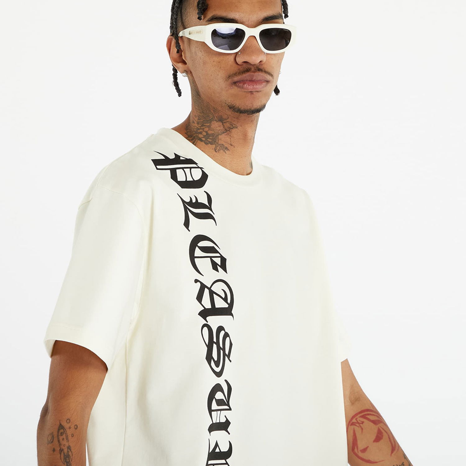 Тениска Pleasures Knight Heavyweight Tee Бяло | P23SU010 WHITE, 1
