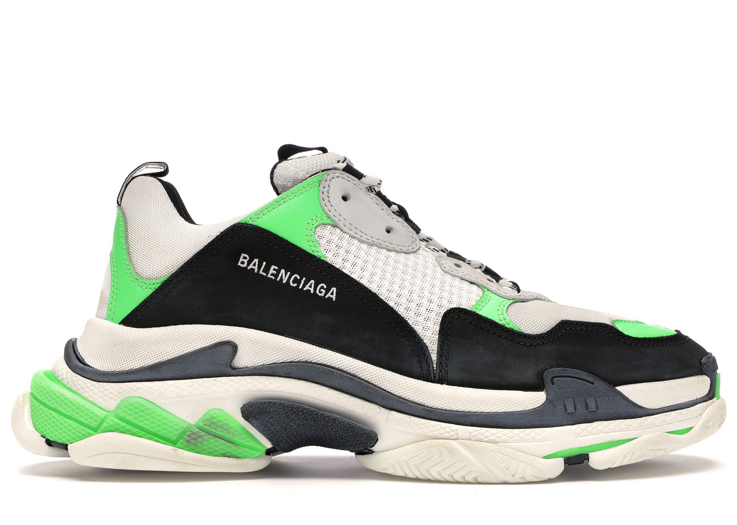 Кецове и обувки Balenciaga Triple S Green Black Черно | 536737W09O69063, 0