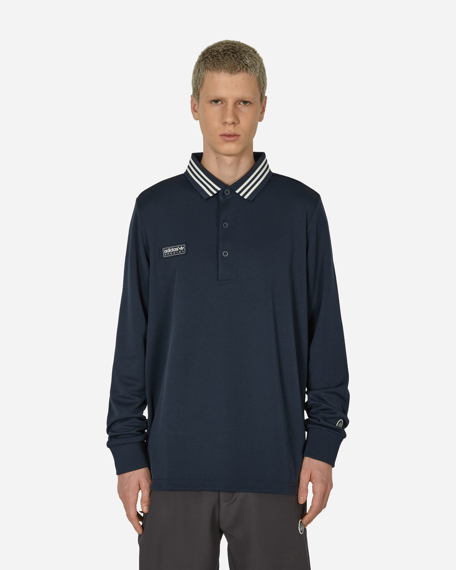 Поло тениска adidas Originals SPZL Longsleeve Polo Night Navy Тъмно синьо | IN6759 001, 1