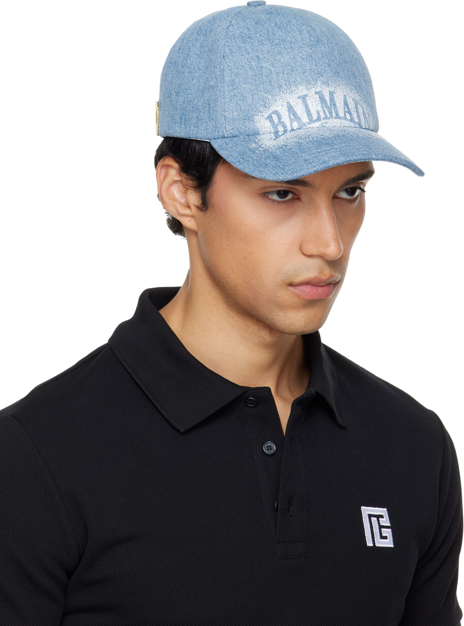 Шапка с козирка Balmain Denim Cap Синьо | GH1XA562DG11, 1