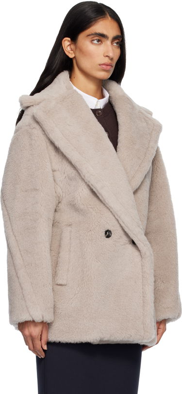 Палта Max Mara Olga Plush Double-Breasted Coat Бежово | 2521086032600, 1