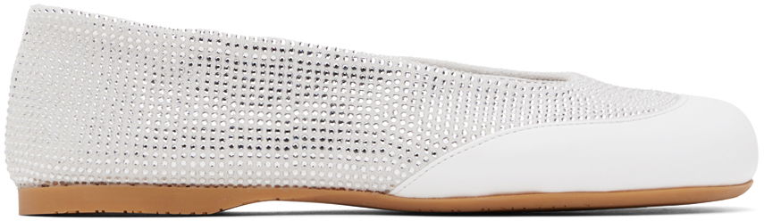 Кецове и обувки JW Anderson JW Anderson Crystal Ballerina Flats Бяло | ANW42013B, 0