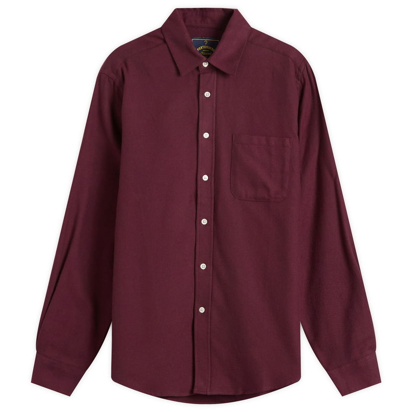 Риза Portuguese Flannel Teca Flannel Shirt, Size Small Бургунди | AW25072-BDX