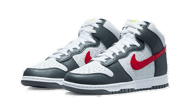 Кецове и обувки Nike Dunk High "Embossed Basketball Grey Red" Сиво | FD0668-001, 4